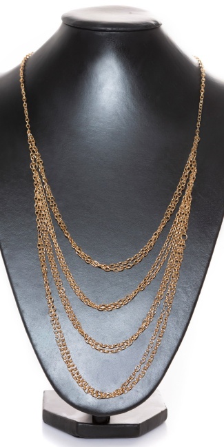 Trendy necklace / back chain Gold